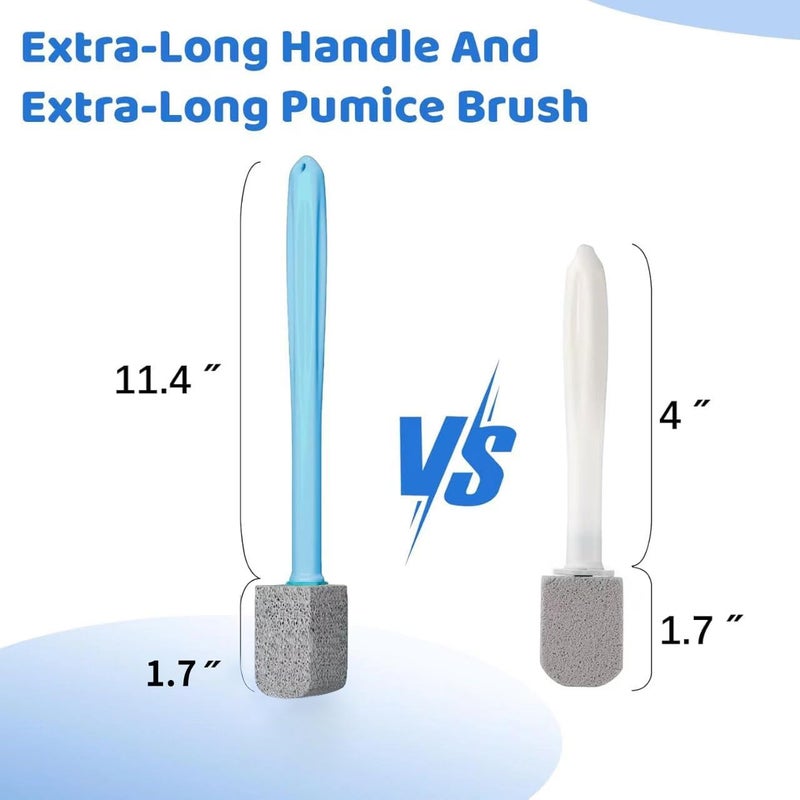 Enjunway Pumice Stone Toilet Bowl Cleaner,Bathroom Cleaner Brush Toilet Wand Refills with 30CM Long Handle for Remove Hard Water Stains with 1 Wand+ Pumice Stones (20 Pack) - Image 2